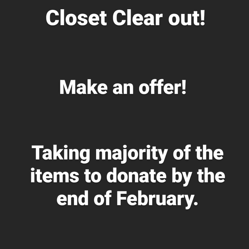 Closet Clear Out!